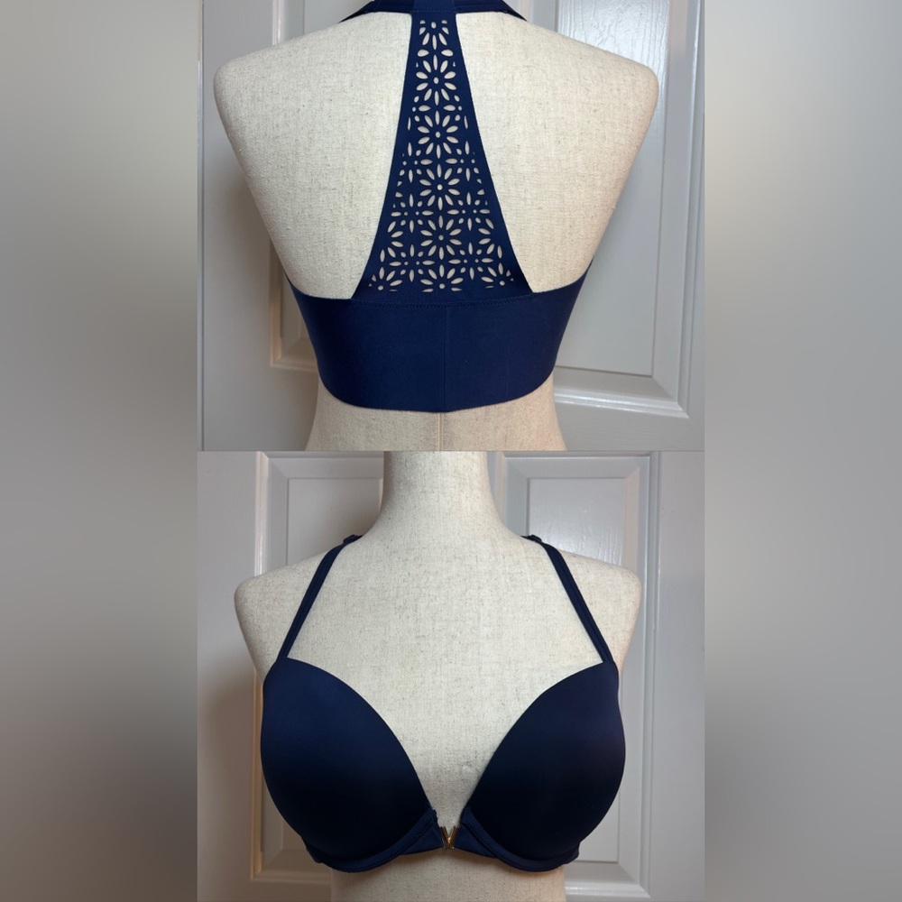 Victoria's Secret Nlue navy Solid
34DD Love Cloud Push Up Plunge‎ Bra
VS!!